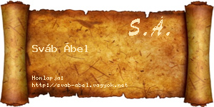 Sváb Ábel névjegykártya